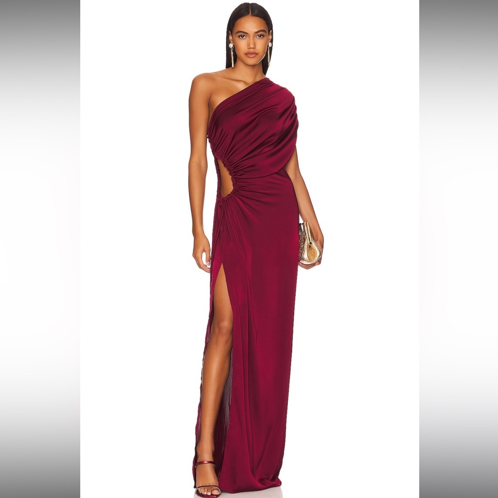 Andrea Iyamah x REVOLVE Aylo One Shoulder Dress in Oxblood M
